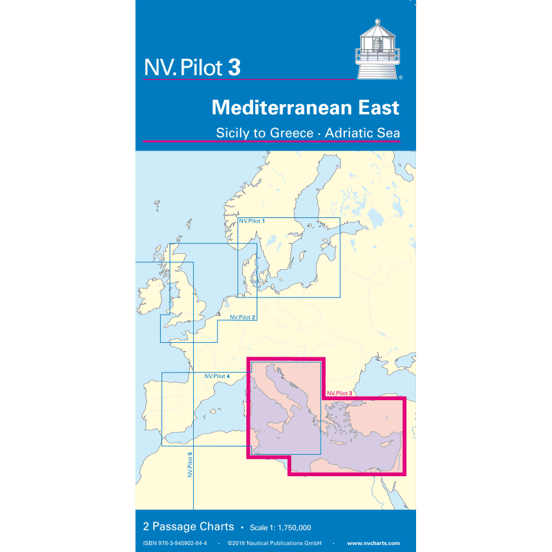 NV Charts - NV Pilot 3 - Mediterranean East, Sicily to Greece • Adriatic Sea