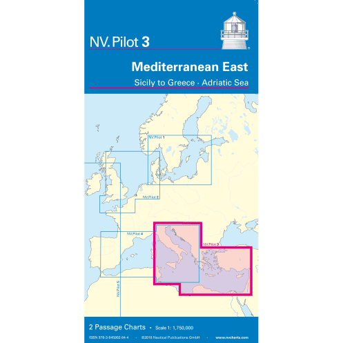 NV Charts - NV Pilot 3 - Mediterranean East, Sicily to Greece • Adriatic Sea