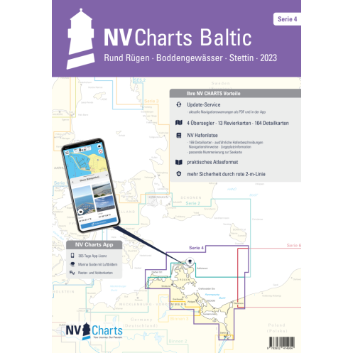 NV Charts - NV Atlas Serie 4 - Rund Rügen · Boddengewässer · Stetti