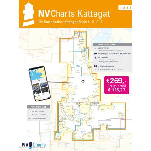 NV Charts - NV Atlas - Kartenkoffer : Kattegat, 1, 2, 3, 5.1, 5.2 NV Charts - NV Atlas - Kartenkoffer : Kattegat, 1, 2, 3, 5.1, 5.2
