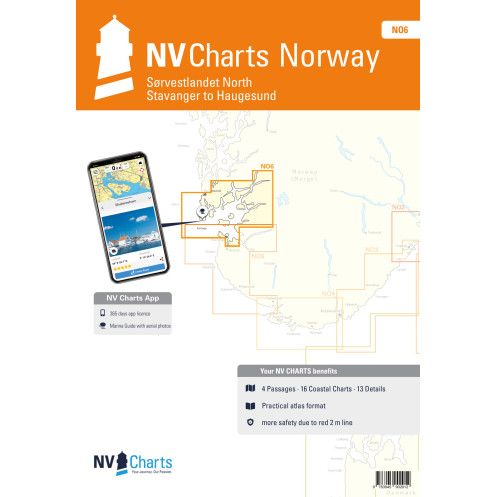 NV Charts - NO 6 - NV Atlas Norge - Sorvestlandet Nord - Stavanger til Haugesund