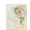 Carte à gratter geography world papier