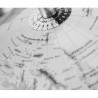 Mappemonde 30 cm Globe incliné argent carto blanche politique