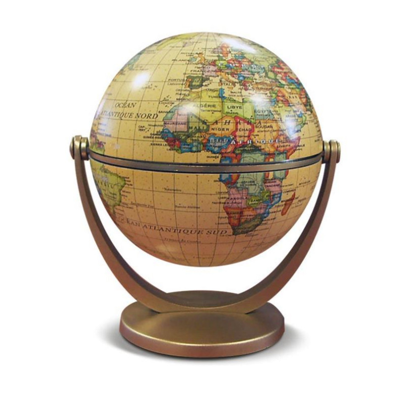 Mappemonde 10 cm Globe tournant antique politique