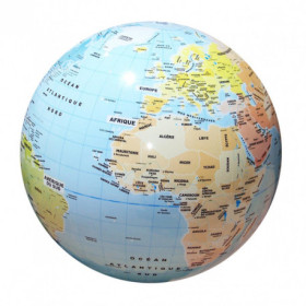 Globe gonflable Maxi Shiny pays et villes de monde 42 cm