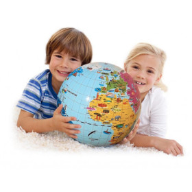 Globe gonflable maxi Glossy merveilles de monde 42 cm