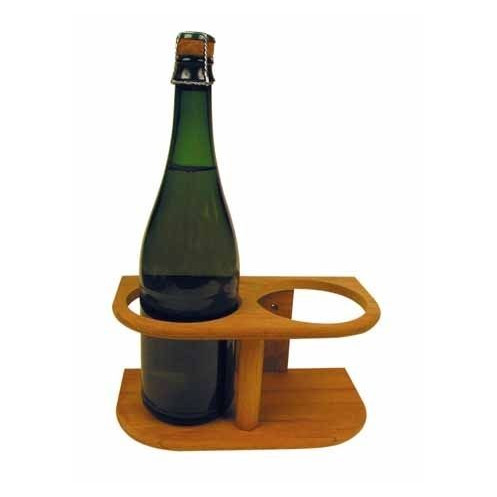 Bamboo stand of 2 bottles