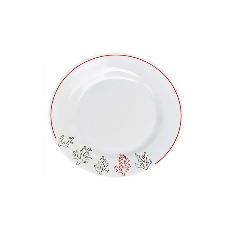 Assiette plate ronde Coral Reef