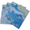 Serviette en papier motif carte marine