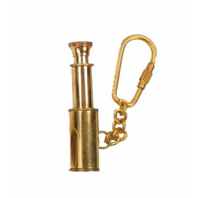Long view brass key ring