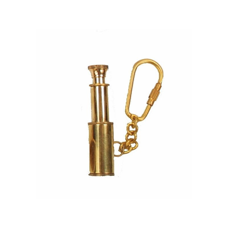 Long view brass key ring