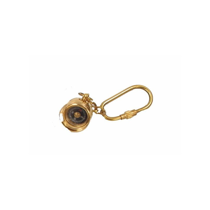 Key ring brass compass