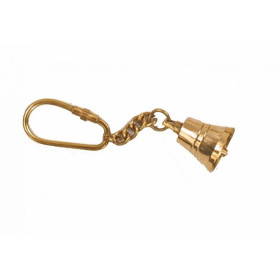 Bell brass keychain