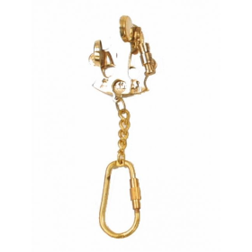 Keychain brass sextant