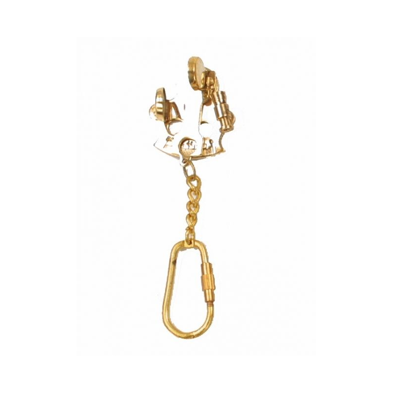 Keychain brass sextant