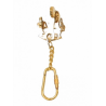 Keychain brass sextant