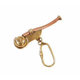 Keyring brass whistle bosco