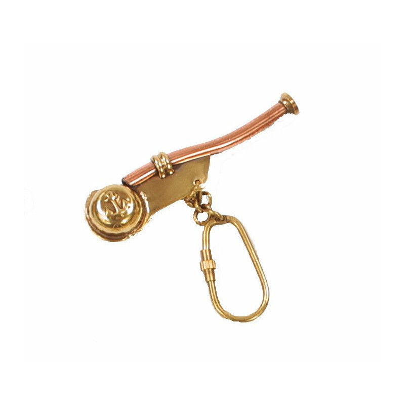 Keyring brass whistle bosco