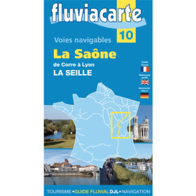 Fluviacarte n°10 - La Saône - de Corre à Lyon - la Seille
