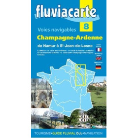 Fluviacarte n°8 - Champagne Ardenne - de Namur à St Jean de Losne