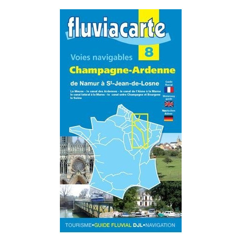 Fluviacarte n°8 - Champagne Ardenne - de Namur à St Jean de Losne