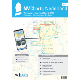 NV Charts - NL 6 - NV Atlas Binnen Nederland - Waterkaart Nederland Noord, Friesland - Arnhem