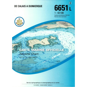 Carte marine Shom L - 6651L - De Calais à Dunkerque