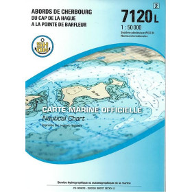 Carte marine Shom L - 7120L - Abords de Cherbourg - Du Cap de La Hague à la Pointe de Barfleur