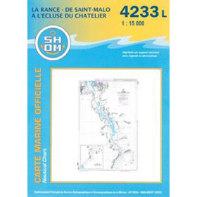 Carte marine Shom L - 4233L - La Rance - De Saint-Malo à l'écluse du Châtelier