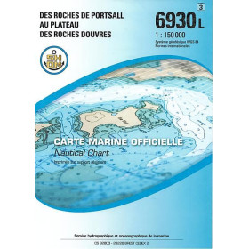 Carte marine Shom L - 6930L - INT 1707 - Des Roches de Portsall au Plateau des Roches Douvres