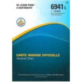 Carte marine Shom L - 6941L - INT 1701 - (fac-similé de la carte GB 442) - De Lizard Point à Dartmouth