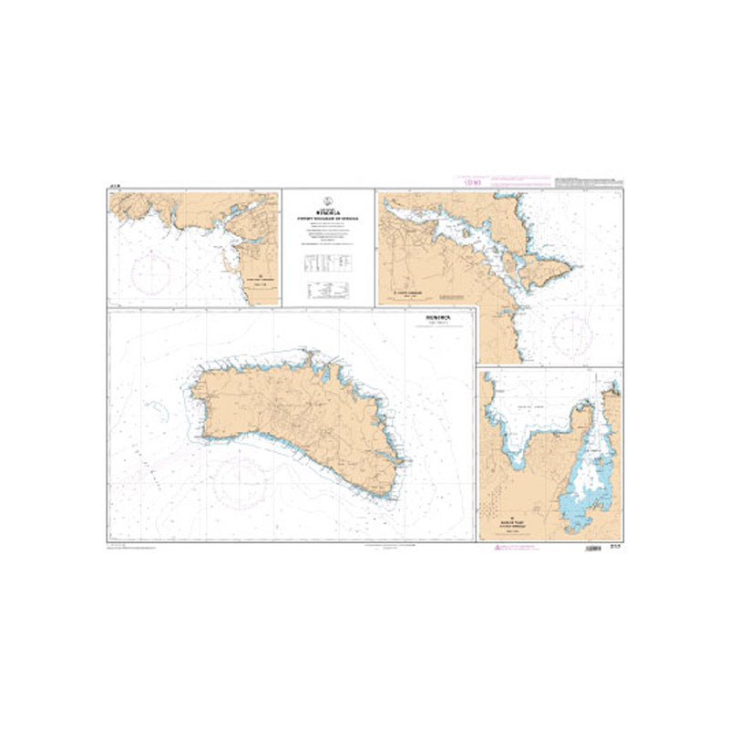 Shom C - 7117 - Menorca - Ports et mouillages de Menorca