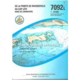 Carte marine Shom L - 7092L - INT 1753 - De la Pointe de Nacqueville au Cap Lévi - Rade de Cherbourg