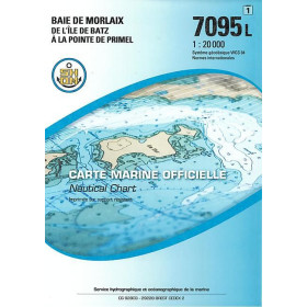 Carte marine Shom L - 7095L - INT 1756 - Baie de Morlaix - De l'île de Batz à la Pointe de Primel