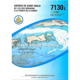 Carte marine Shom L - 7130L - INT 1754 - Abords de Saint-Malo - De l'île des Hébihens à la Pointe de la Varde