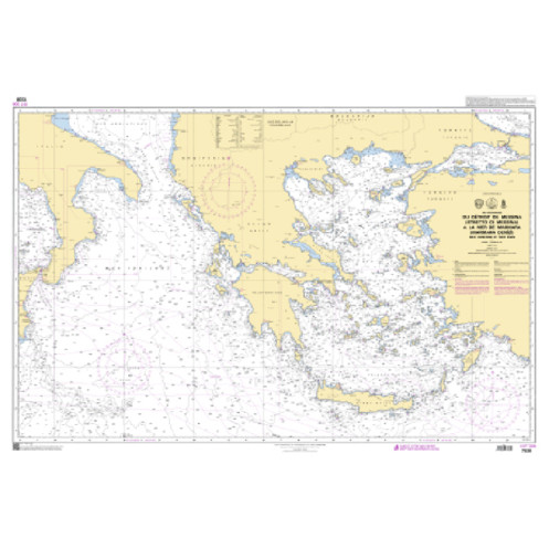 Shom C - 7338 - Du Détroit de Messina (Stretto di Messina) à la Mer de Marmara (Marmara Denizi) - Mer Ionienne et Mer Egée