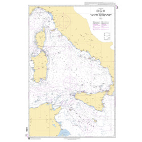 Shom L - 7292L - carte marine - De la Corse à la Sicile (Sicilia) et au Cap Bon (Ras at Tib)