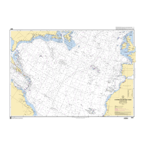 Shom C - 6561 - Carte conforme oblique de l'océan Atlantique Nord. France-Antilles - Route du Rhum Shom C - 6561 - Carte conforme oblique de l'océan Atlantique Nord. France-Antilles - Route du Rhum
