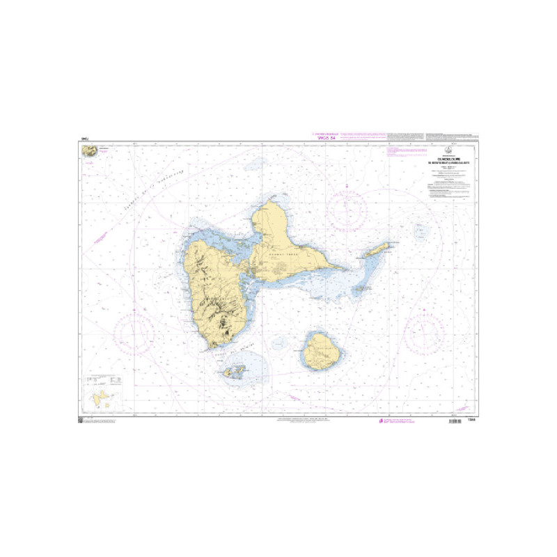 Shom C - 7345 - Guadeloupe - De Montserrat à Marie-Galante