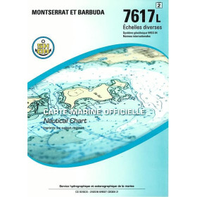 Shom L - 7617L - (fac-similé de la carte GB 254 - Montserrat et Barbuda