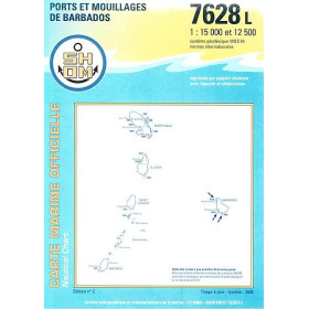 Shom L - 7628L - (fac-similé de la carte GB 502) - Ports et mouillages de Barbados