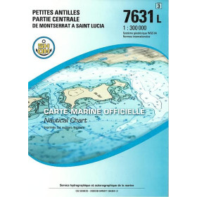 Shom L - 7631L - Petites Antilles - Partie centrale - De Montserrat à Saint Lucia