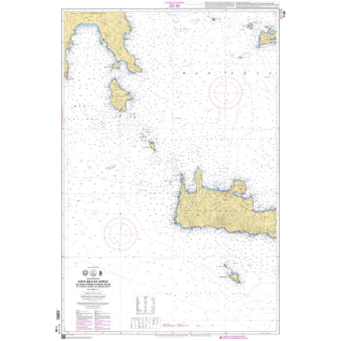 Shom C - 7196 - Côte Sud de Grèce - De Ákra Taínaro à Nísos Mílos et partie Ouest de Nísos Kríti
