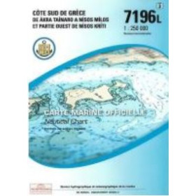 Shom L - 7196L - INT 3700 - (fac-similé de la carte GR 43) - Côte Sud de Grèce - De Ákra Taínaro à Nísos Mílos e