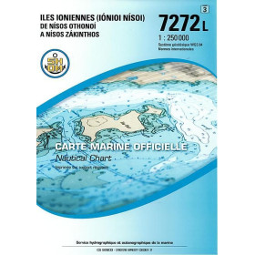 Shom L - 7272L - INT 3416 - (fac-similé de la carte GR 21) - Iles Ioniennes (Iónioi Nísoi) - De Nísos Othonoi à Ní