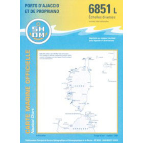 Shom L - 6851L - Ports d'Ajaccio et de Propriano