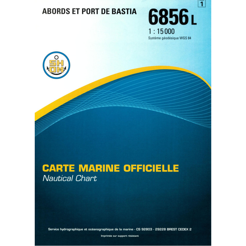Shom L - 6856L - Abords et Port de Bastia
