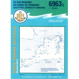 Shom L - 6963L - De San Rossore au Canal de Piombino - Isole d'Elba, Capraia et Gorgona