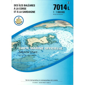 Shom L - 7014L - INT 304 - Des îles Baléares à la Corse et à la Sardaigne