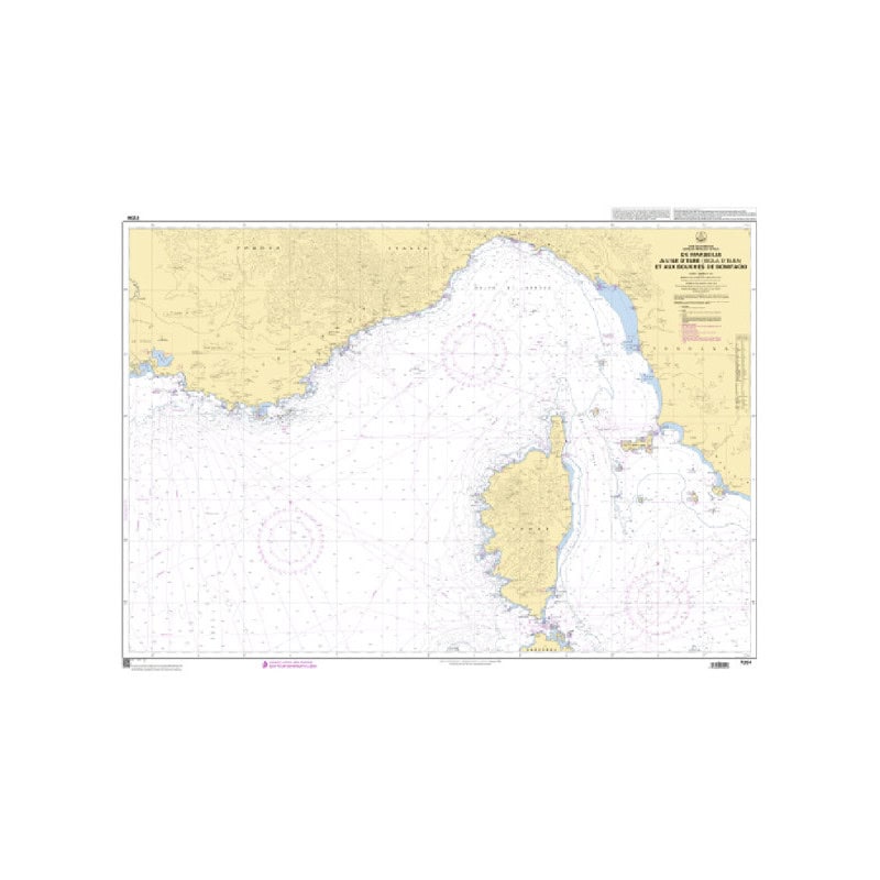 Shom C - 7204 - De Marseille à l'île d'Elbe (Isola d'Elba) et aux Bouches de Bonifacio